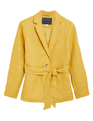 

Womens Autograph Pure Irish Linen Belted Short Jacket - Citrus, Citrus