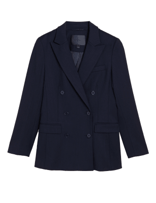 

Womens Autograph Wool Blend Tailored Double Breasted Blazer - Dark Navy, Dark Navy