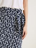 Printed Midi Wrap Skirt