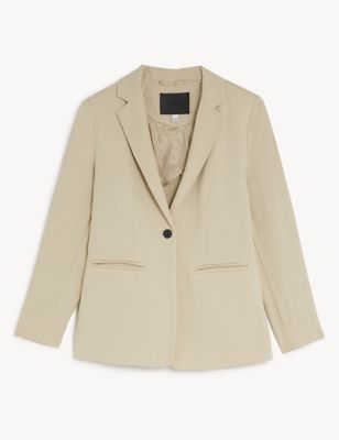 Single Breasted Blazer with Wool