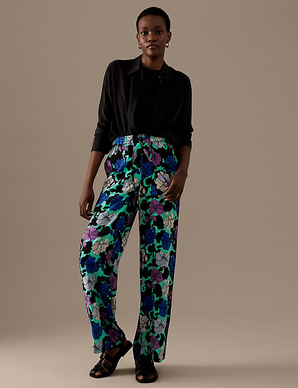 Printed Wide Leg Trousers - MY