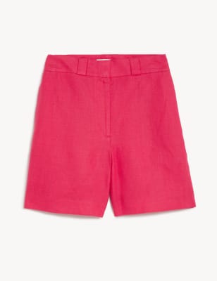 Pure Irish Linen High Waisted Shorts