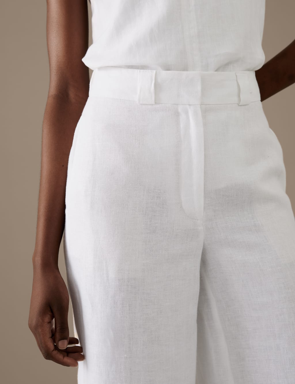 Pure Irish Linen Wide Leg Trousers image 2
