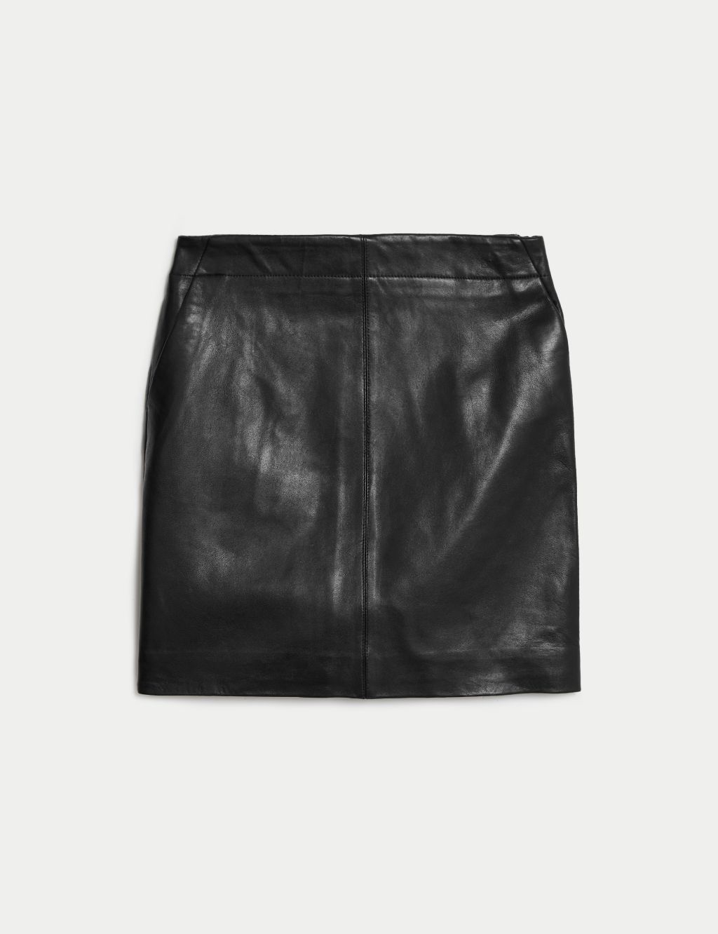 Leather Mini A-Line Skirt image 2