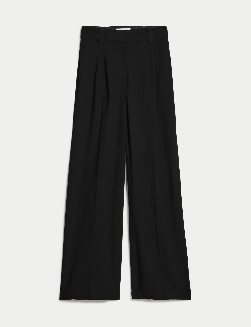 Pleat Front Wide Leg Trousers with Wool image 2