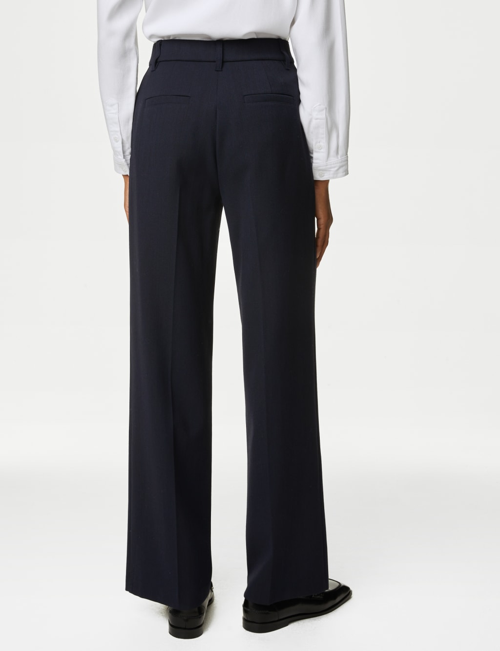 Wool Blend Straight Leg Trousers image 5