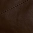 Leather Midi A-Line Skirt - darkbrown