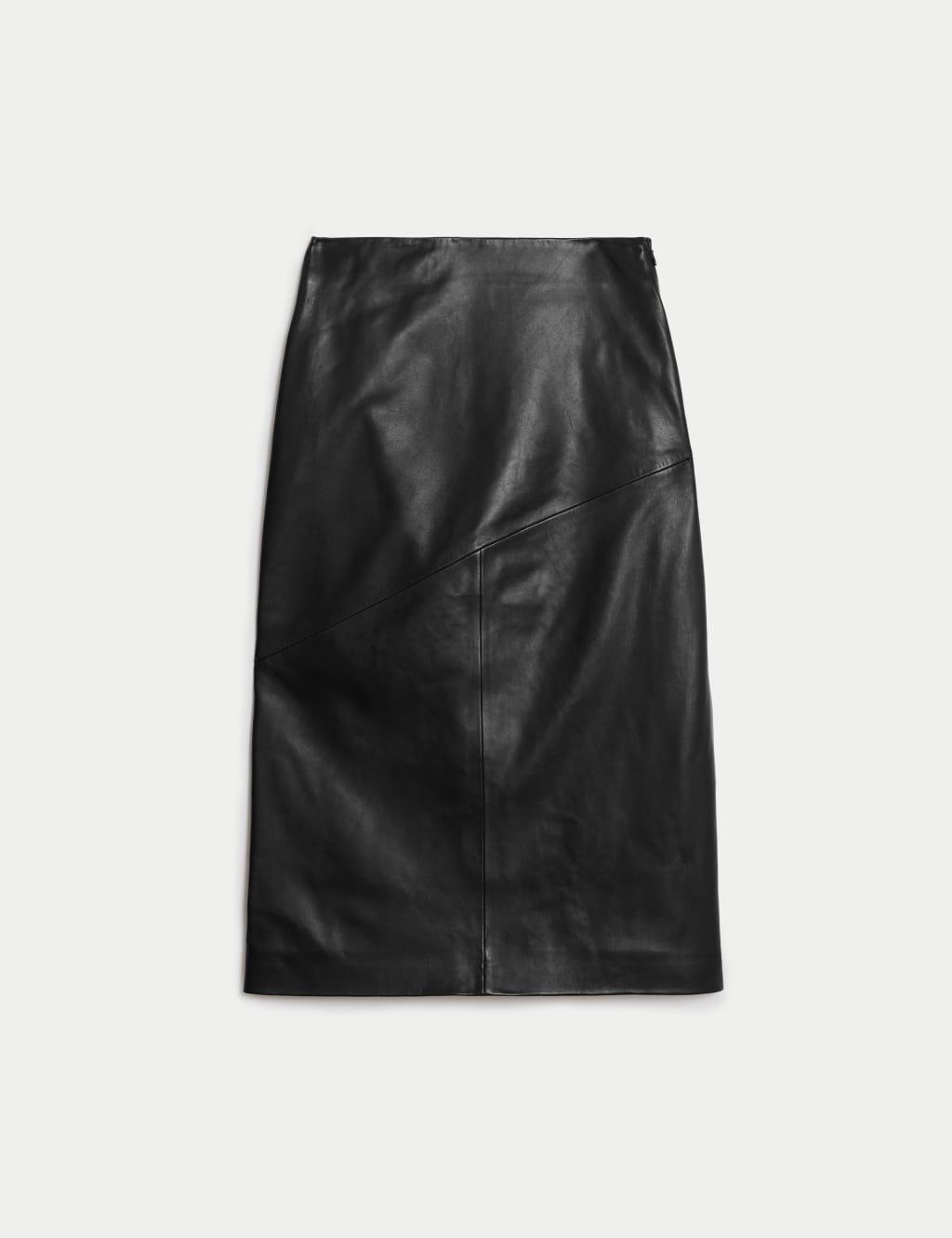 Leather Midi A-Line Skirt image 2