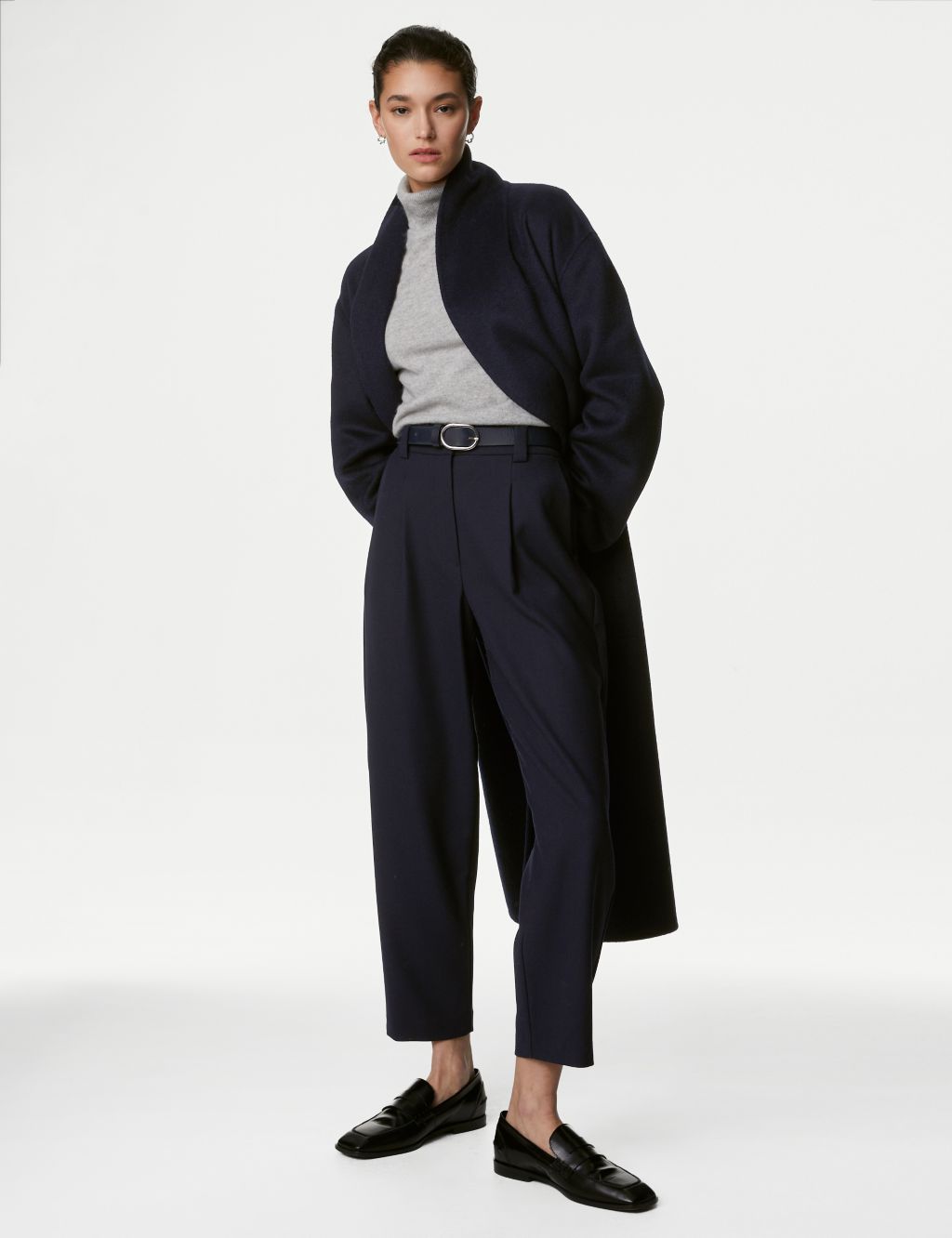 Straight Leg Trousers with Wool image 1