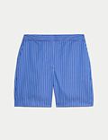 Pure Cotton Striped Tailored Shorts