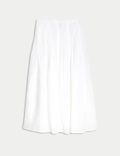 Pintuck Detail Midaxi A-Line Skirt