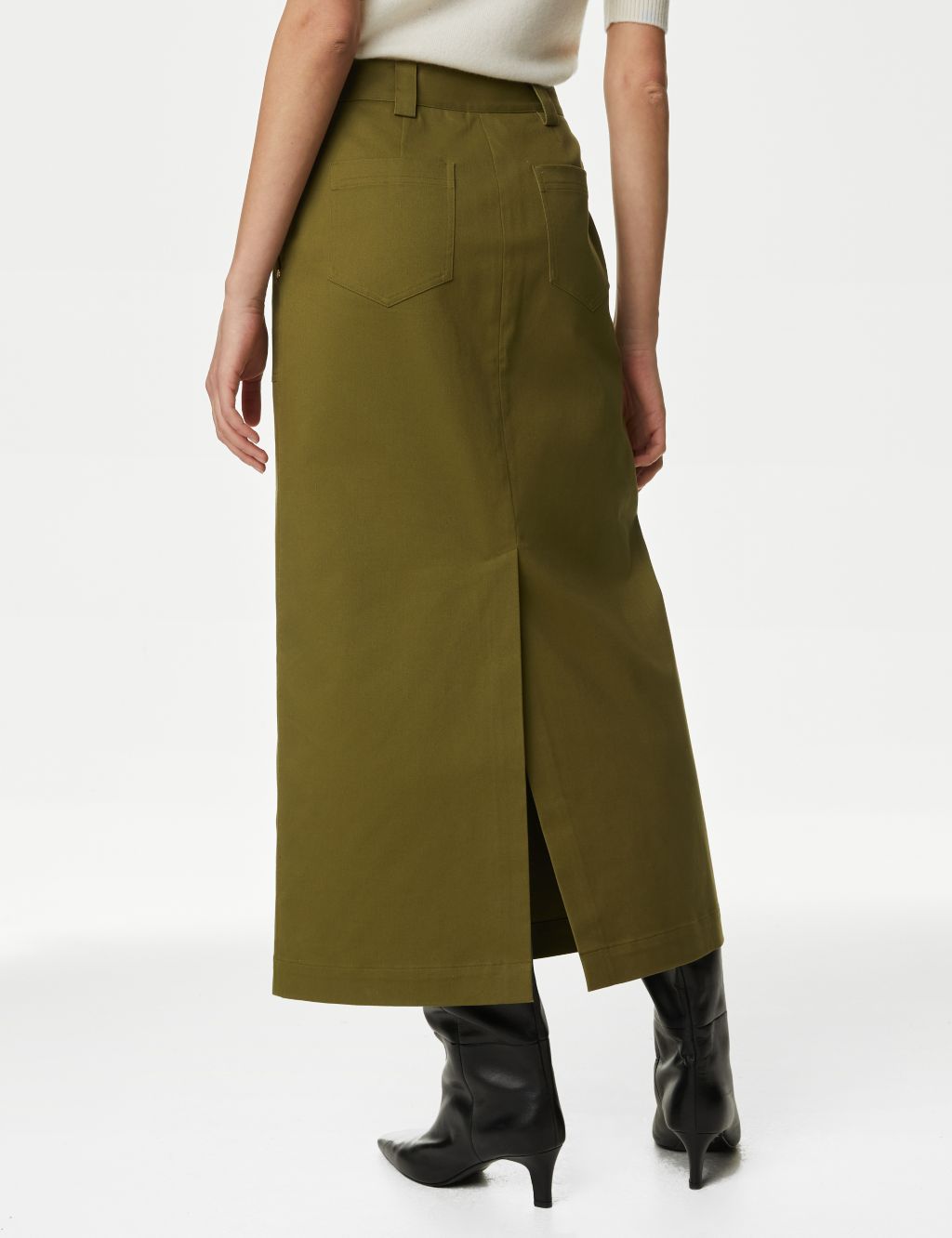 Cotton Rich Maxi Utility Skirt image 5