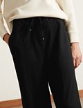 Wide Leg Trousers with Wool