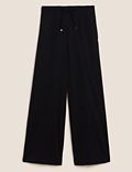 Wide Leg Trousers with Wool