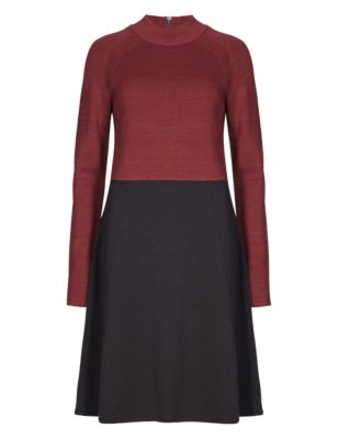 Polo Neck Knitted Tunic Dress | Autograph | M&S