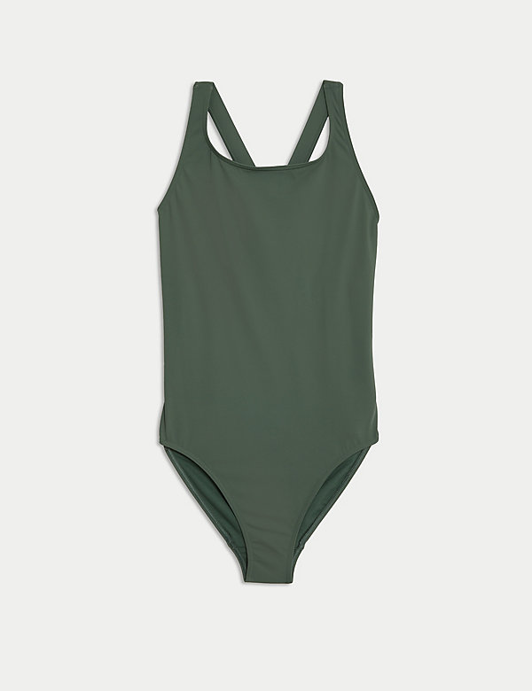 Tummy Control Strappy High Neck Swimsuit - NZ