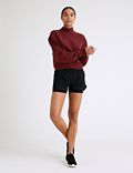 Cotton Relaxed Cropped Sweatshirt