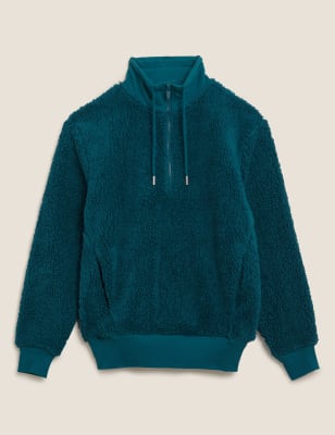 zip funnel neck sweatshirt