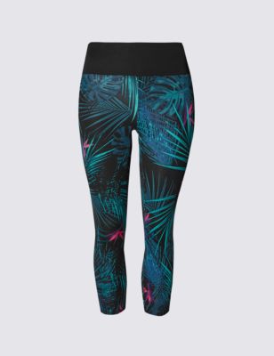 Tropical Print Cropped Leggings | M&S Collection | M&S