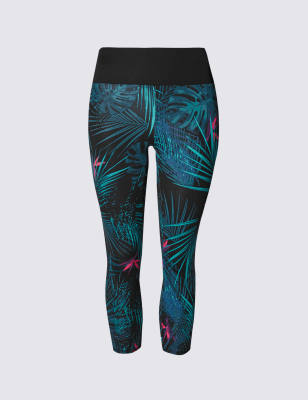 Tropical Print Cropped Leggings | M&S Collection | M&S