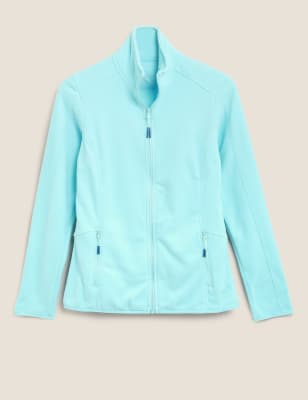 Wo Top en polaire avec fermeture à glissière - Soft Turquoise