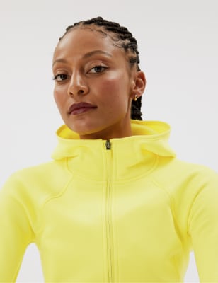 

Womens GOODMOVE Zip Up Hooded Fleece - Acid Yellow, Acid Yellow