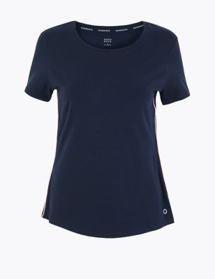 M&S Goodmove Womens Cotton Rich Short Sleeve Top