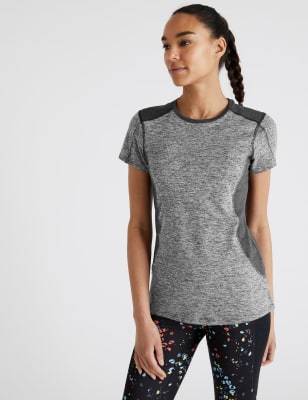 

Womens GOODMOVE Kurzärmliges Performance-Oberteil - Grey Marl, Grey Marl