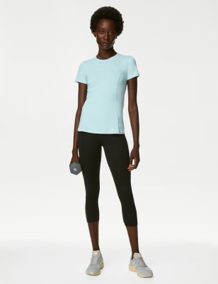 

Goodmove Camiseta de manga corta con escote abiertoWomens - Pale Aqua, Pale Aqua
