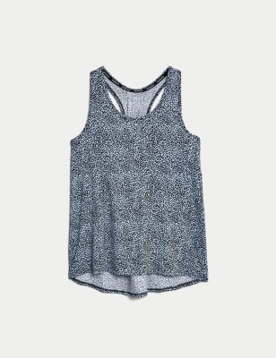 

Goodmove Top de yoga sin mangas informal con escote abiertoWomens - Pale Blue Mix, Pale Blue Mix
