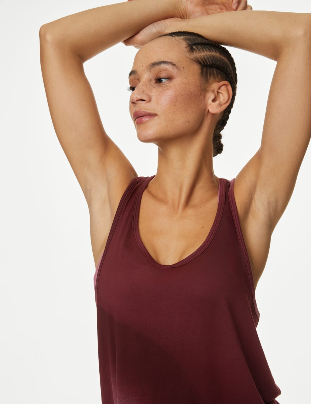 Scoop Neck Relaxed Sleeveless Yoga Top image 3