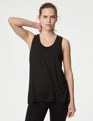 Scoop Neck Relaxed Sleeveless Yoga Top