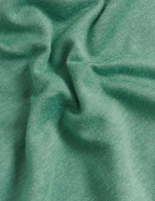 

Womens GOODMOVE Bequemes Baumwoll-T-Shirt mit V-Ausschnitt - Faded Green, Faded Green