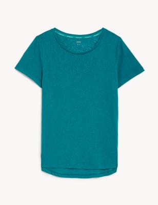 Lightweight Scoop Neck Relaxed T-Shirt