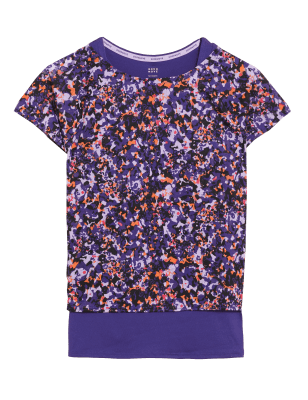 

Womens GOODMOVE Double Layer T-shirt - Lilac Mix, Lilac Mix