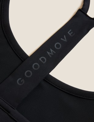

GOODMOVE Top corto con tira en la espalda de escote abiertoWomens - Black, Black