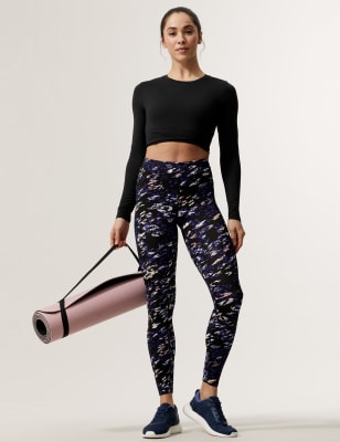 

Womens GOODMOVE Long Sleeve Yoga Crop Top - Black, Black