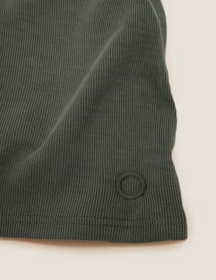 

Womens GOODMOVE Modal Rich Textured Scoop Neck Vest Top - Dark Olive, Dark Olive