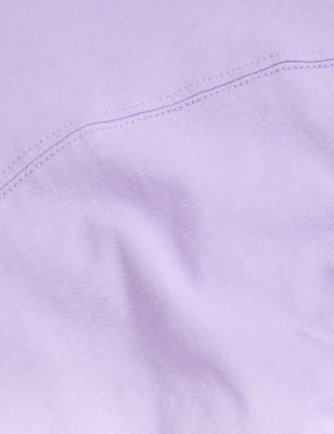 

Womens GOODMOVE Pure Cotton Oversized Cropped T-Shirt - Lilac, Lilac