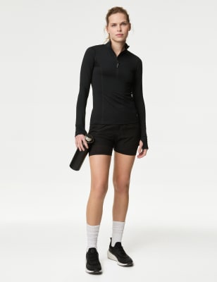 Funnel Neck Half Zip Running Top