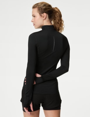 Funnel Neck Half Zip Running Top