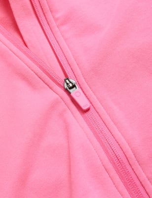 

GOODMOVE Sudadera con capucha de algodón con cremalleraWomens - Bright Pink, Bright Pink