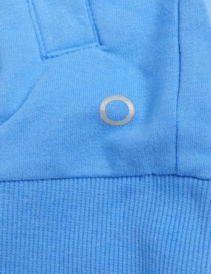 Womens GOODMOVE Cotton Rich Zip Up Hoodie - Azure Blue