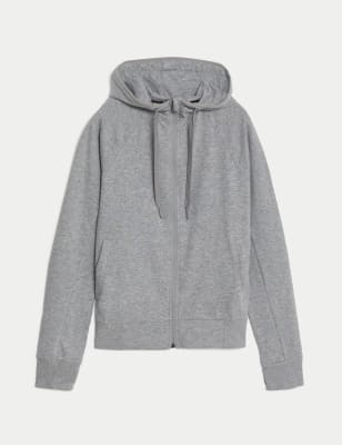 

Womens Goodmove Cotton Rich Zip Up Hoodie - Grey Marl, Grey Marl