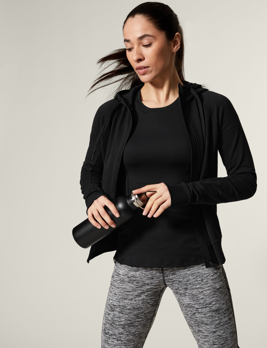 Cotton Rich Zip Up Hoodie image 1