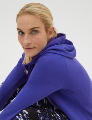 

GOODMOVE Sudadera con capucha larga de algodónWomens - Ultraviolet, Ultraviolet