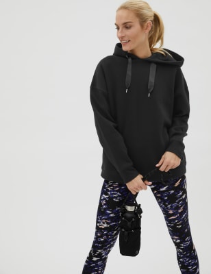 

Womens GOODMOVE Übergroßer Hoodie aus gebürstetem Material mit hohem Baumwollanteil - Black, Black