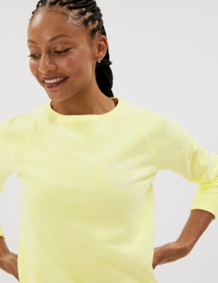 

Womens GOODMOVE Pure Cotton Slogan Crew Neck Sweatshirt - Light Citrus, Light Citrus