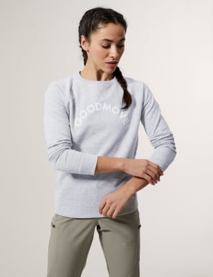 

Womens GOODMOVE Cotton Rich Goodmove Slogan Sweatshirt - Grey Marl, Grey Marl