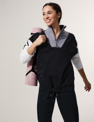 

Womens GOODMOVE Pure Cotton Colour Block Sweatshirt - Black Mix, Black Mix